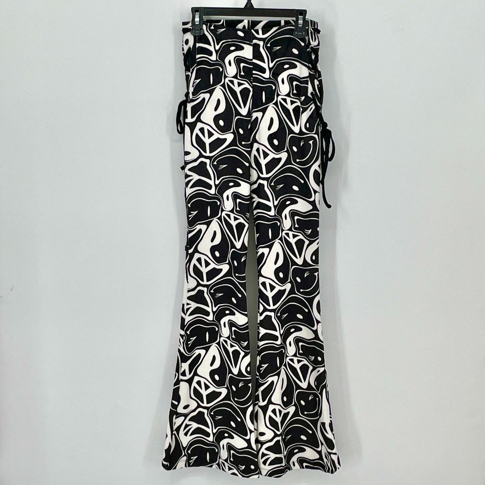 Women's NGOrder Yin Yang Velour Flare Pants, Size 10